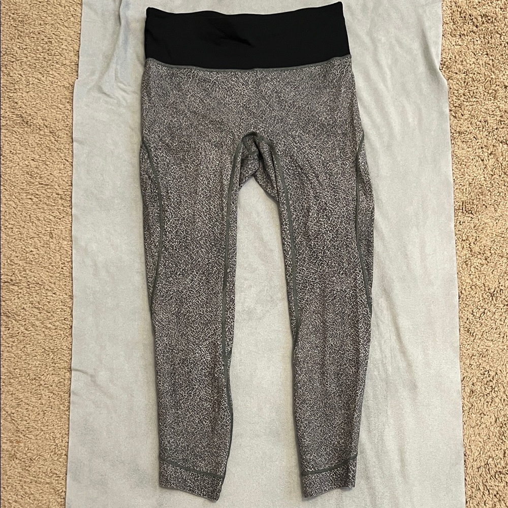 lululemon athletica Black and Gray Cropped Pants